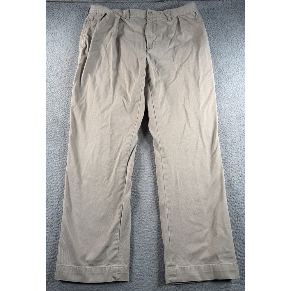 Vintage Polo Ralph Lauren Ethan Pants Men 40x32 Actual (36x30) Tan Pleated Chino